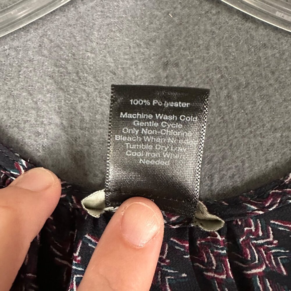 Ann Taylor Factory Womens LP Sleeveless Ruffle Sleeve Split Neck Shell Tank Top - Picture 6 of 7